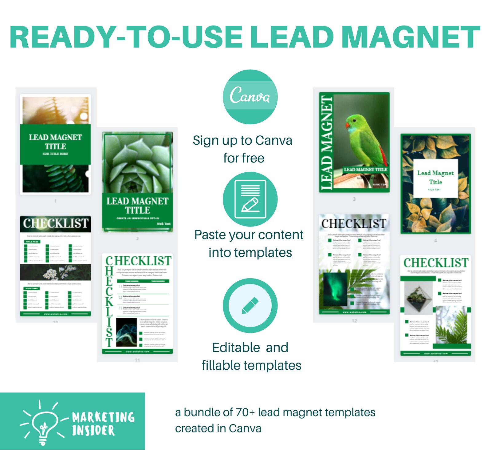 Lead Magnet Canva Template Bundle for Coach & Mindset Coaches - Email ...