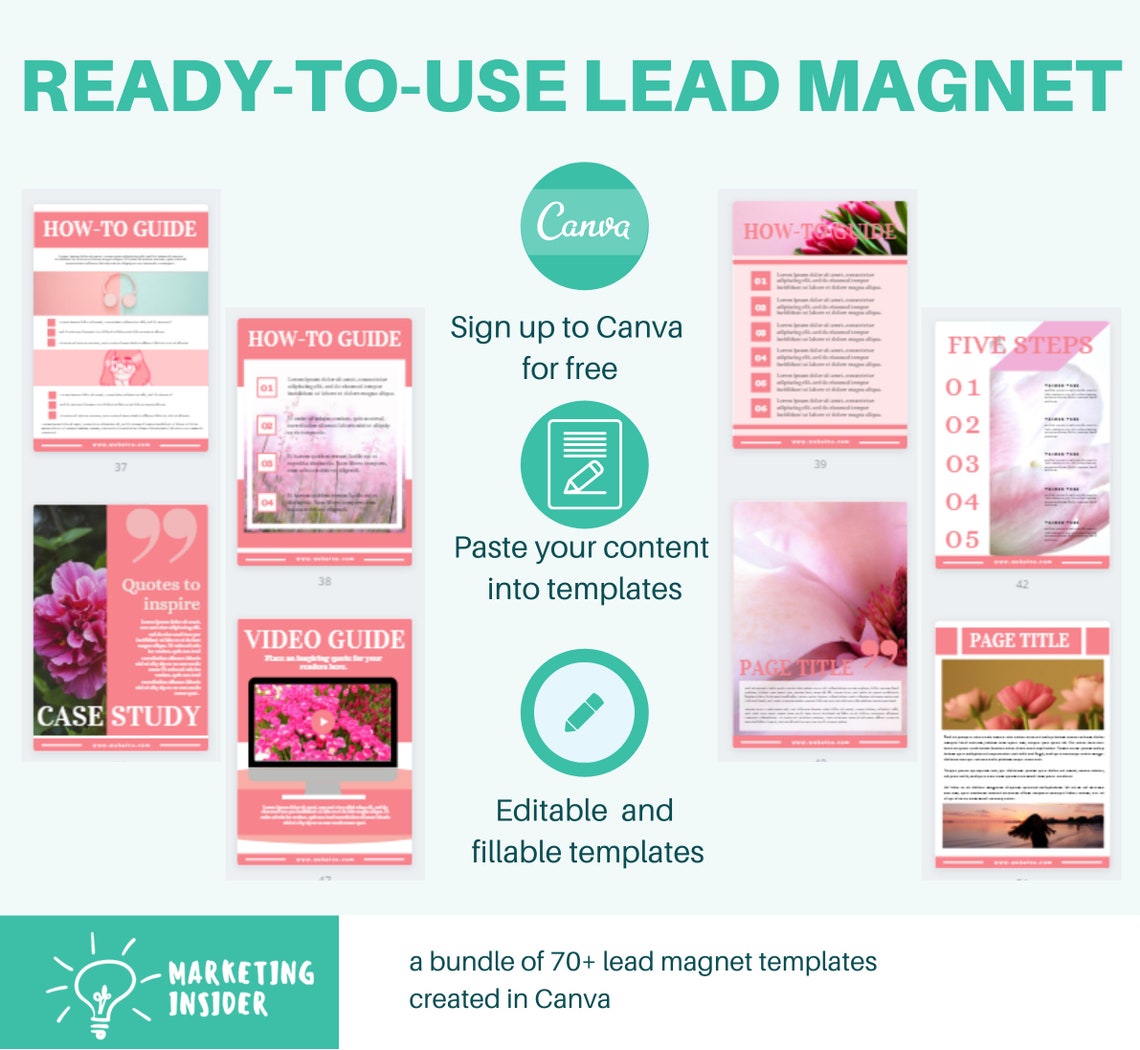 Lead Magnet Canva Template Bundle for Coach & Mindset Coaches Email ...