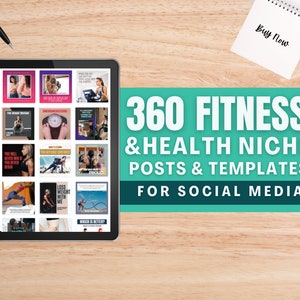 360 Fitness Social Media Posts Templates For Fitness Coach , Personal Trainer , Local Gym , Yoga Instructor , Diet , Pilates & health niche