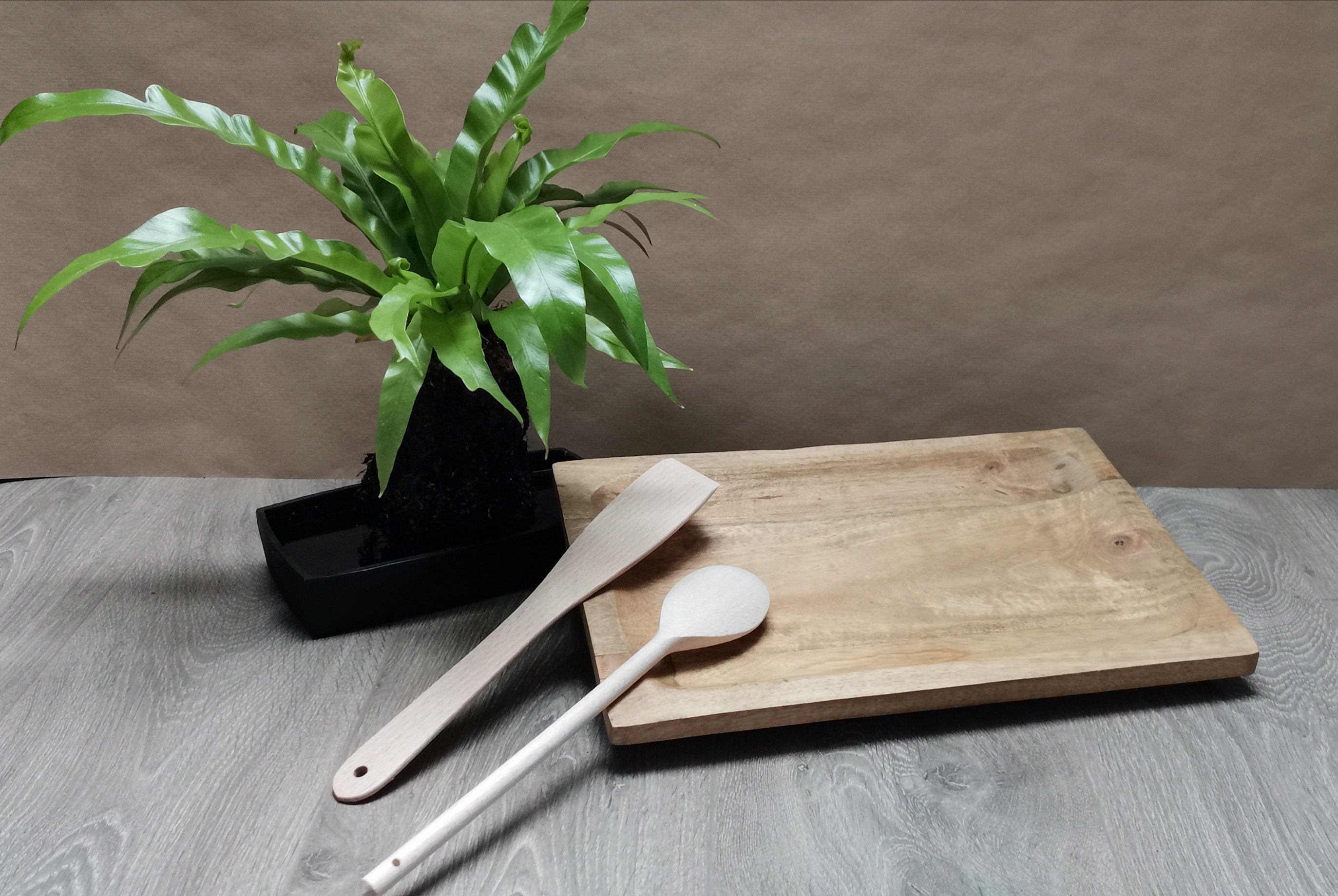 Plateau Rectangulaire en Bois de Manguier Personnalisable