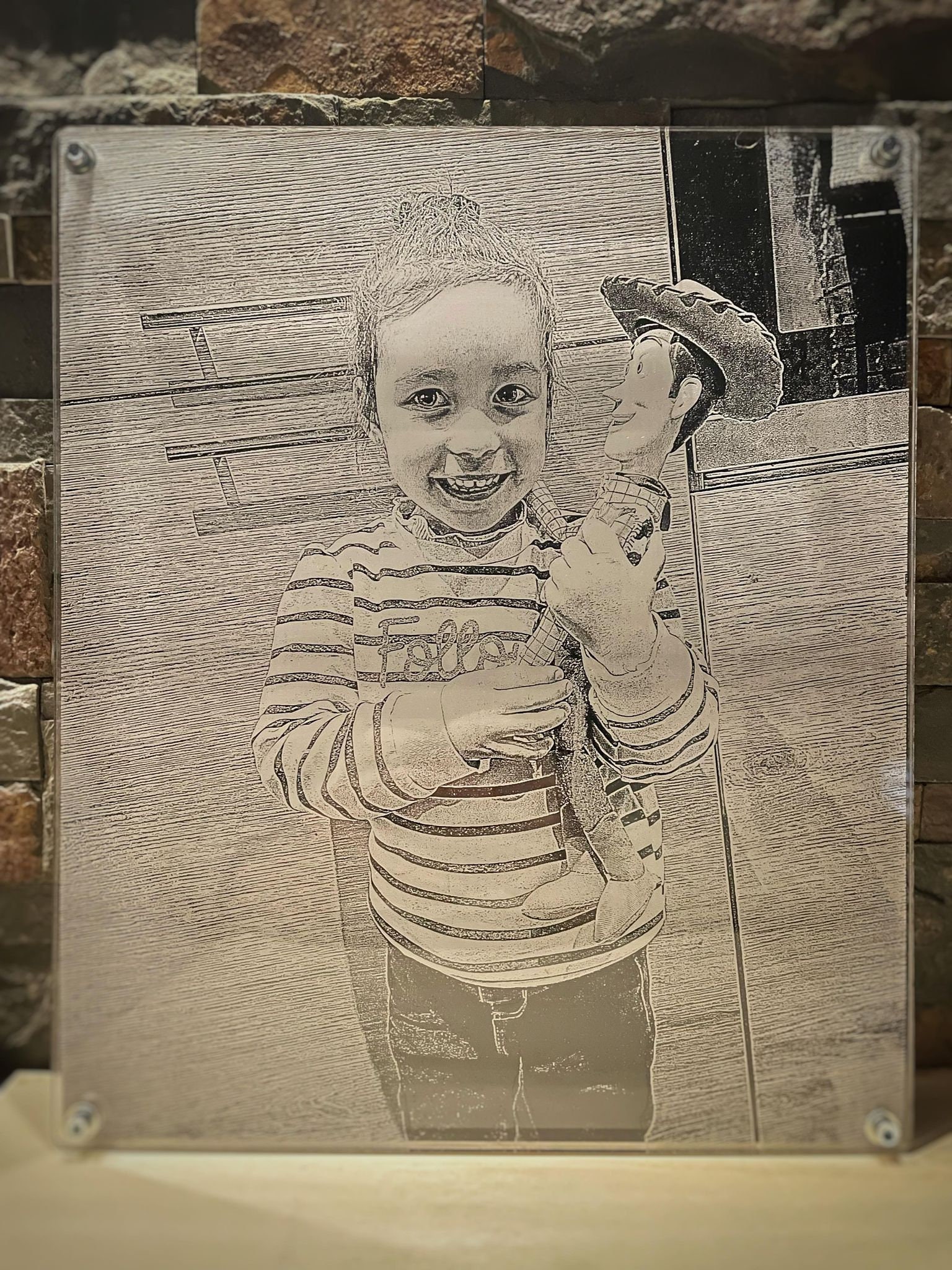 Cadre Pmma Votre Photo à Graver A4 30x25cm