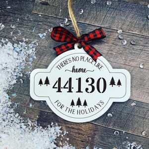 There’s no place like home for the Holidays zip code ornament  great gift idea Christmas 2022