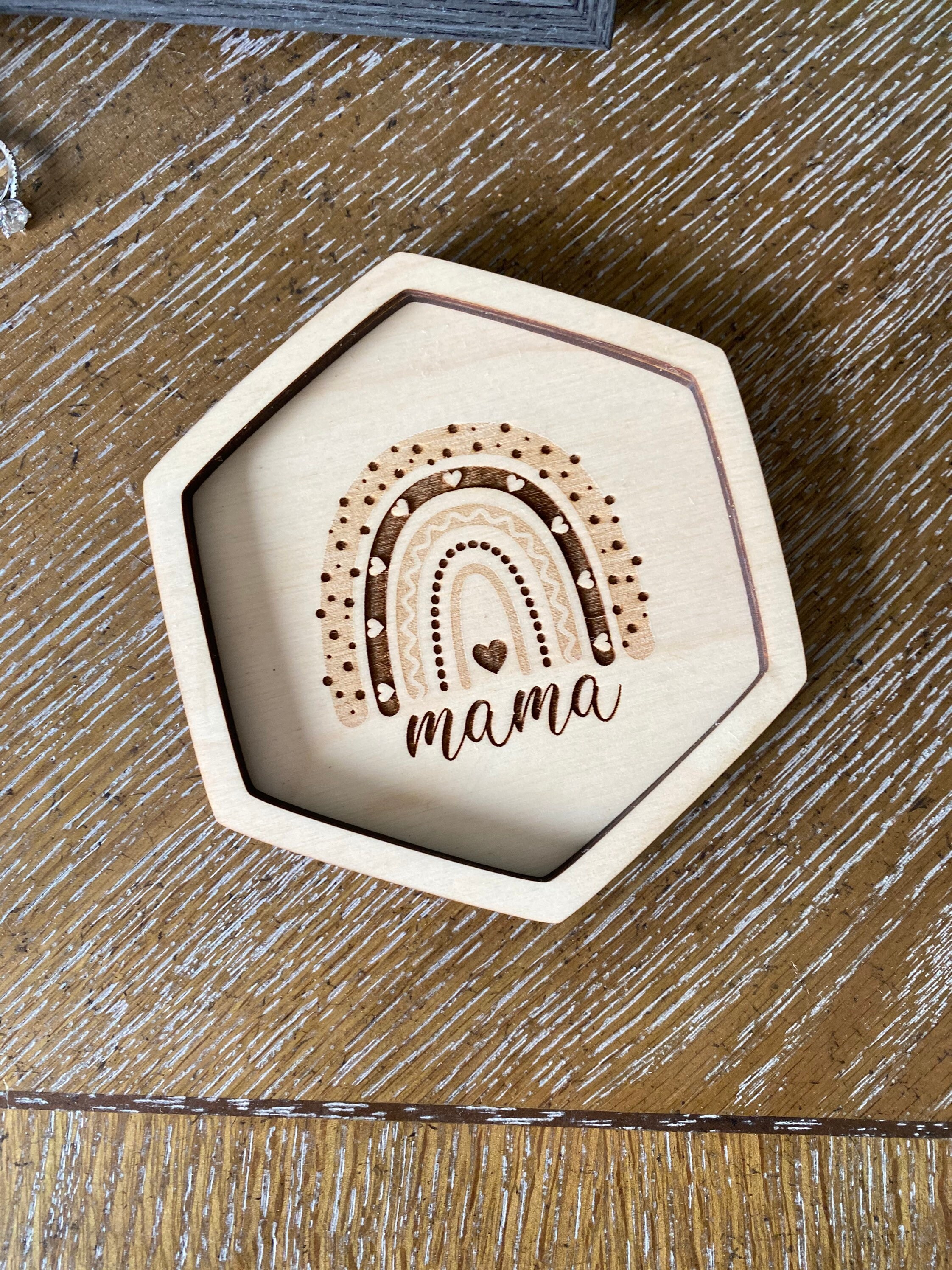 Mother's Day Trinket Tray / Ring Dish Laser Engraved and Etsy