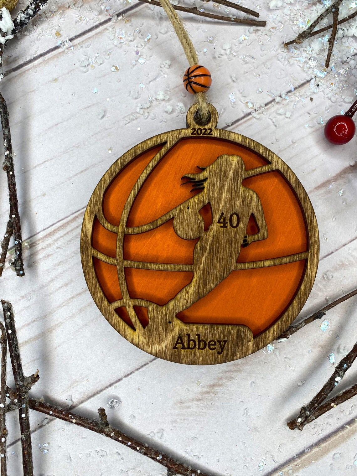 Girls / Womans Basketball Ornament Personalized With Name - Etsy
