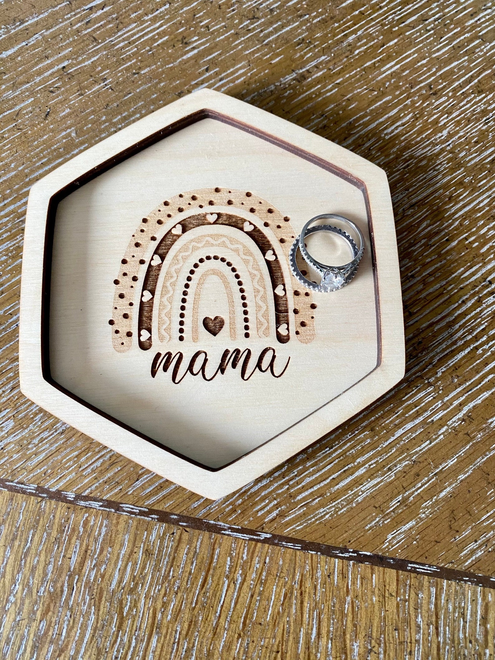 Mother's Day Trinket Tray / Ring Dish Laser Engraved and Etsy