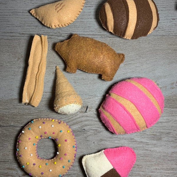 Pan Dulce, Felt Food, Pretend Food, Felt Toys, Mexican Food 3pc