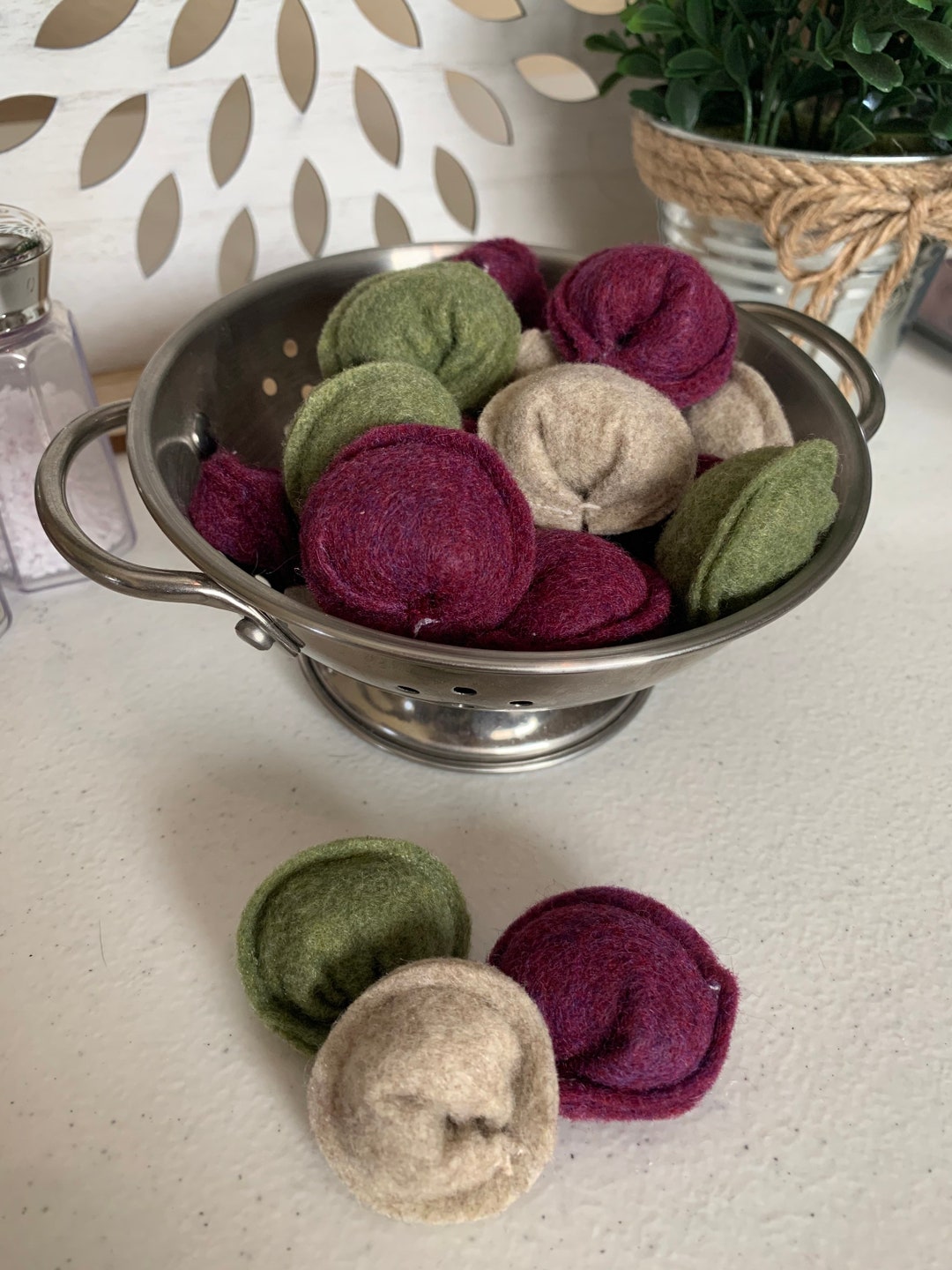 Tri Colored Ravioli, Felt Food, Pretend Food, Felt Toys - Etsy