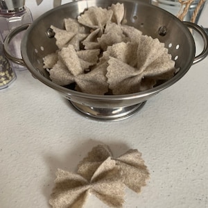 Bow Tie Pasta, Felt Food, Pretend Food, Felt Toys