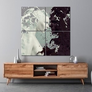 Yin Yang Canvas Print: Milk Chocolate Wall Art, Multi Panel