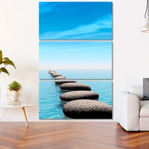 Stones in the Water Bridge of Stones Ocean Sea wall art gift poster room wall decor Extra Large Wall Decor