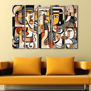 Abstract canvas art Modular picture Canvas print Extra Large Wall Art