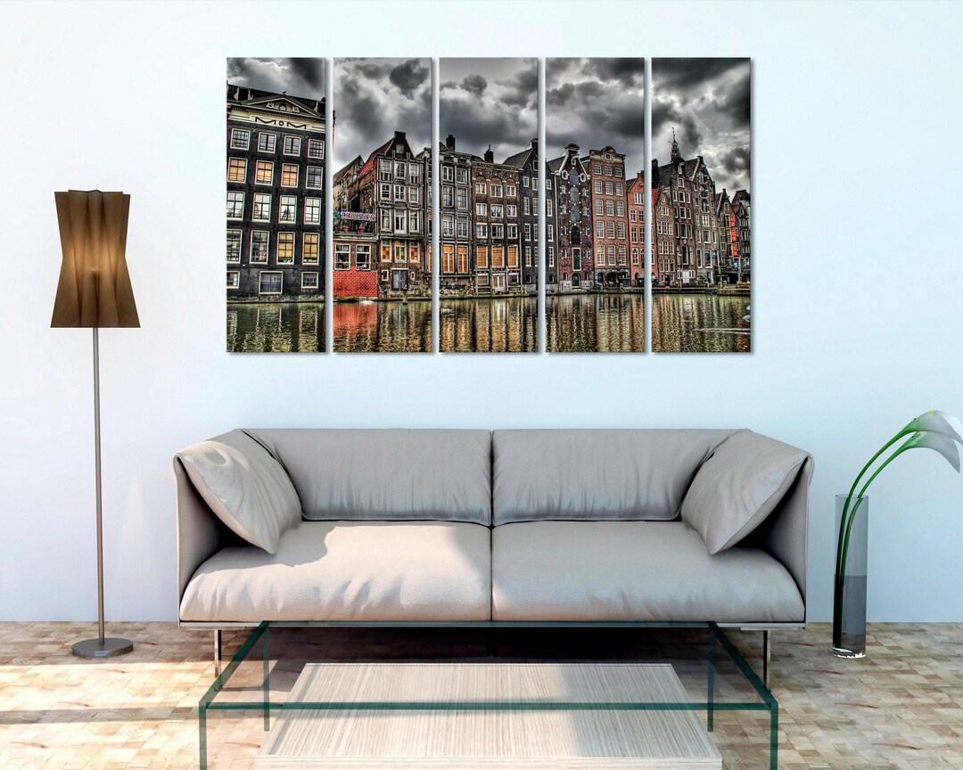 Amsterdam Canal Netherlands Multi Panel Canvas Prints - Etsy