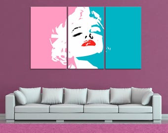 Portrait Art Marilyn Monroe Canvas Print, Wall Art