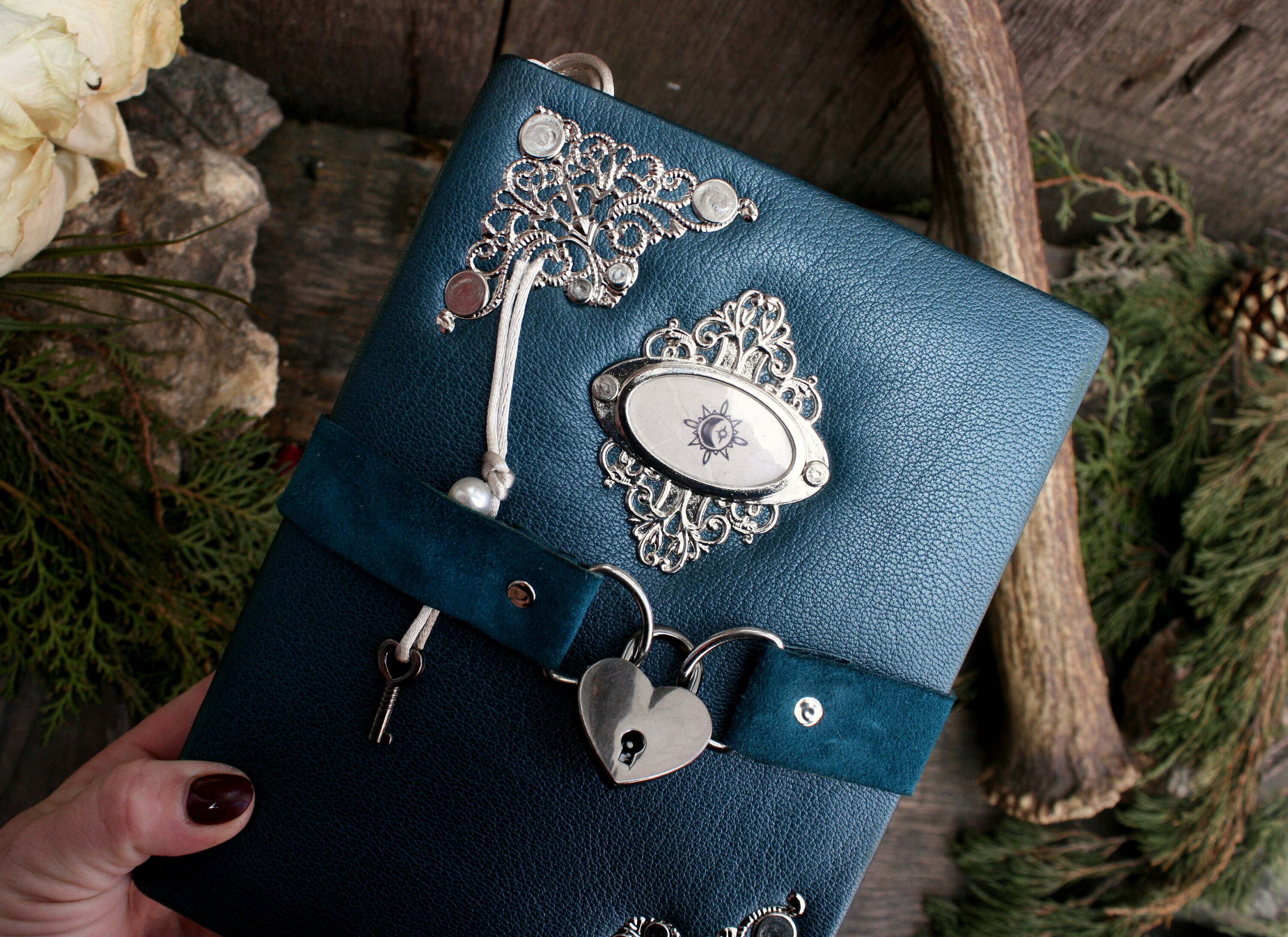Witch journal with lockLeather Locking Diary large Etsy