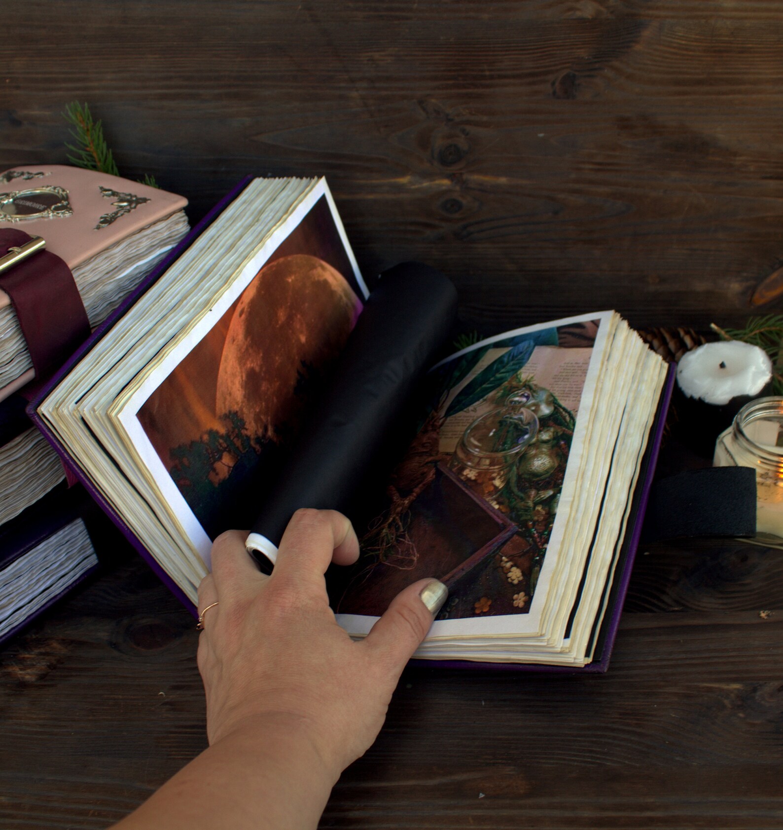 Practical Magic Book of Shadows Blank Page Leather Journal - Etsy