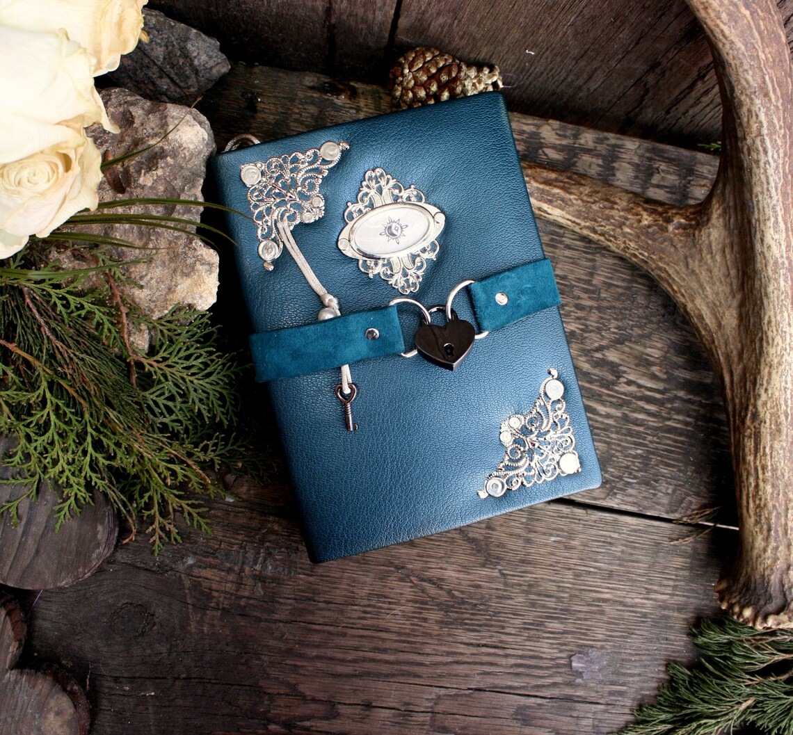 Witch journal with lockLeather Locking Diary large Etsy