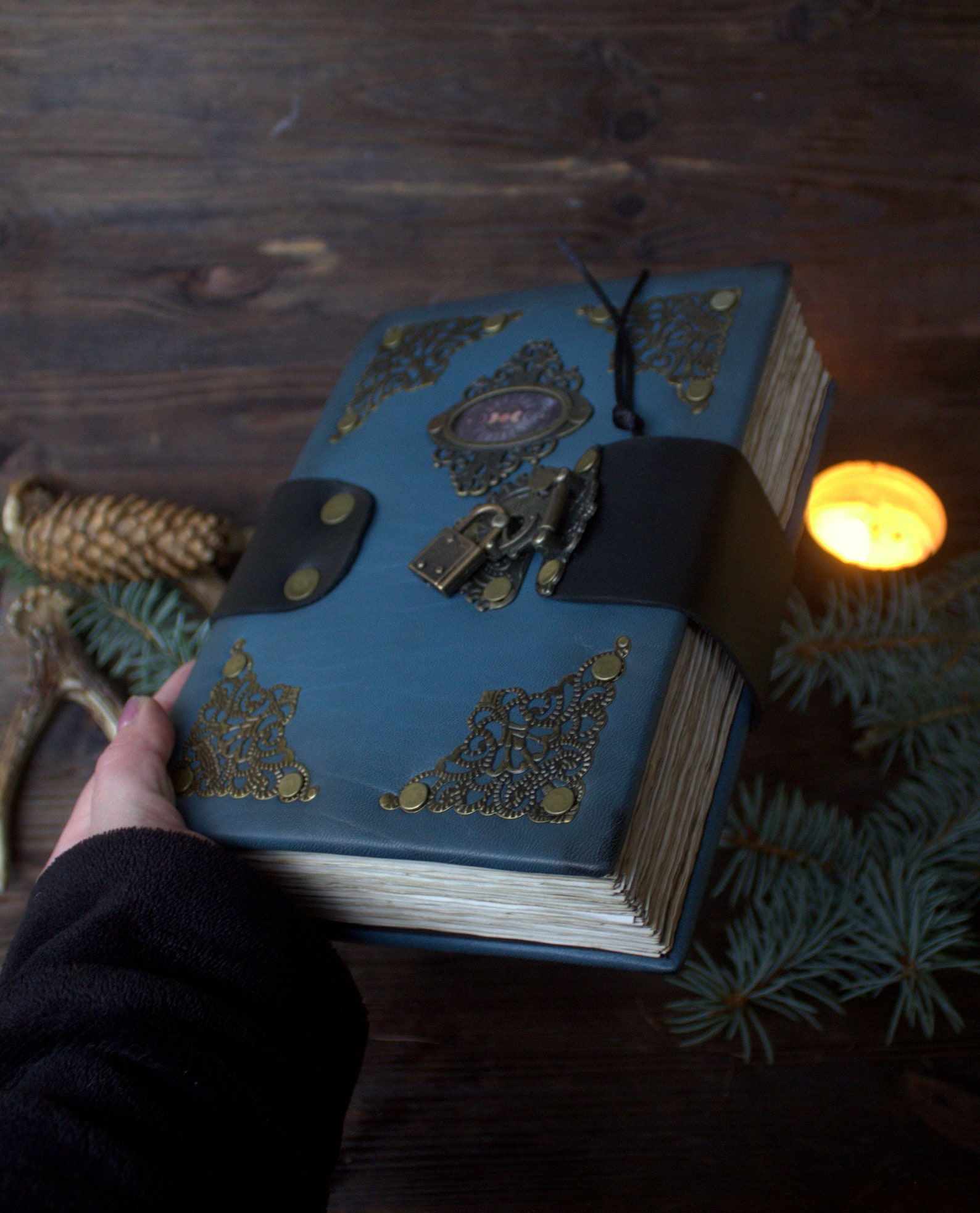 Diary With Lock and Key Grimoire Journal With Lock and Key Etsy