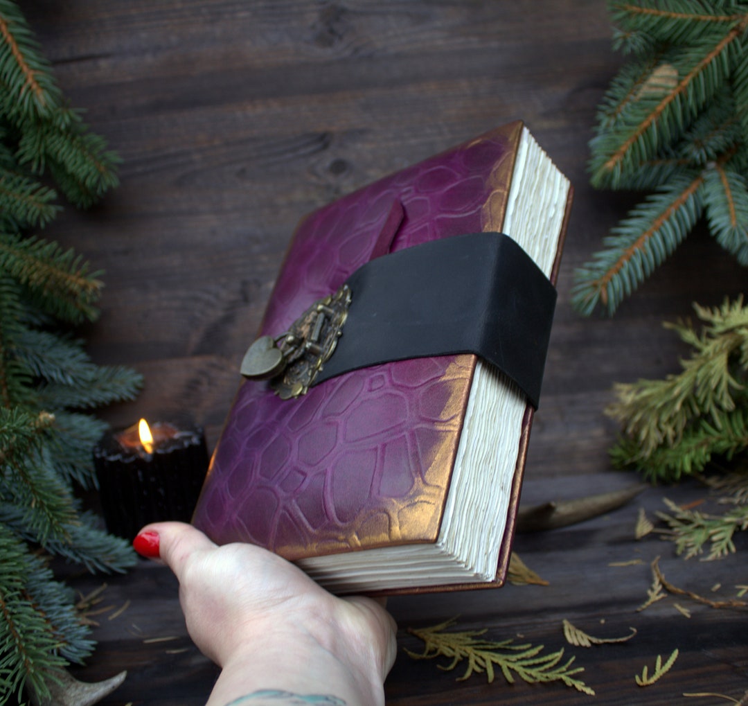 Grimoire Journal With Lock Practical Magic Book of Shadows Etsy
