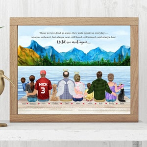 Impression commémorative de maman et papa-cadeau d'impression commémorative de famille-parents in Heaven-cadeau de Noël pour fils, fille, enfant dans la mémoire affectueuse des parents