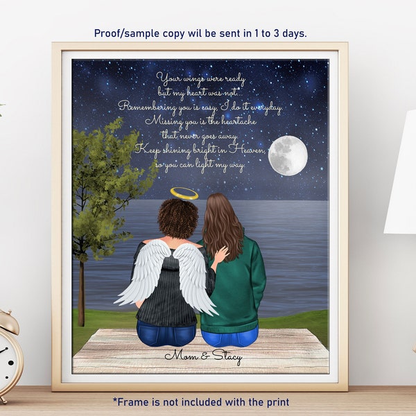 Personalised Memorial Gift for Loss of Mother-Daughter or Son Sympathy Gift-Grief Gift for Loss of Father or Mother-Sister In Loving Memory