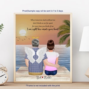 LOSS OF FATHER Gift Dad Memorial Print Dad Condolence gift Dad Memorial Quote Father Remembrance Frame Sorry For Your Loss Bereavement Gift