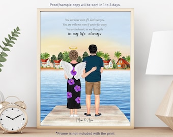 Loss of Mother Gift Memorial Print Sympathy Gift Mother Remembrance Frame Mother Memorial Gift Bereavement Condolence Keepsake Grieving Mom
