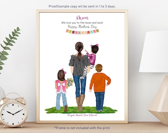 PERSONALISED MOTHERS DAY Gift-Mothers Day Print-Mum Gift-Gift For Step Mum-Mother And Daughter Print-Grandma Gift- Mom Gift From Daughter