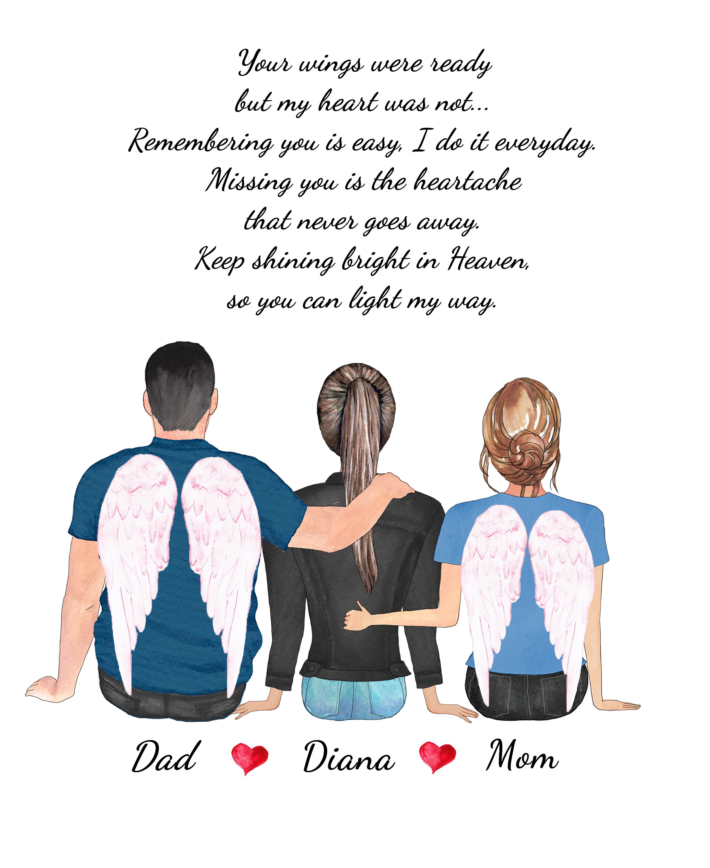 PERSONALISED DAD MEMORIAL Print Father memorial gift to | Etsy