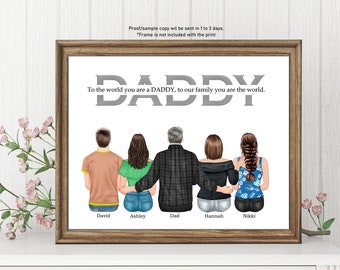 PERSONALISED GIFT For DAD-Father's Day Gift- Dad Fathers Day Print-Custom Birthday Gift For Dad-Gift For Dad From Daughter-Custom Dad Gift