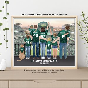 2025 Philadelphia Eagles Super Bowl LIX "BIG EASY"-Philadelphia Eagles Personalized Football Print-Custom Eagles Fan Gift-Fathers Day Gift image 1