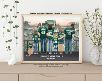 2025 Philadelphia Eagles Super Bowl LIX "BIG EASY"-Philadelphia Eagles Personalized Football Print-Custom Eagles Fan Gift-Fathers Day Gift