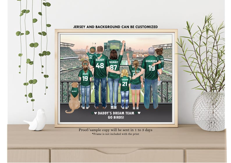 2025 Philadelphia Eagles Super Bowl LIX "BIG EASY"-Philadelphia Eagles Personalized Football Print-Custom Eagles Fan Gift-Fathers Day Gift image 1