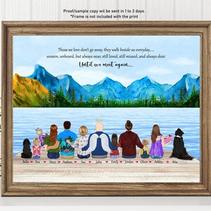 GRANDDAD MEMORIAL, Grandpa Remembrance Gift Grandfather Sympathy Gift Memorial Gift Custom Family Memorial Print In Heaven Memorial Frame