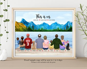 Memorial Print, Family Memorial Custom Print, Sympathy Gift, Personalized Memorial Gift, Family Loss, Custom Quote Design, Bereavement Gift