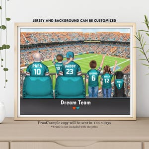 Personalised Gift For Miami Dolphins Fan Dad-Father's Day Gift-Custom Dolphins Jersey with Name and Number-Game Day in Miami-Miami Dolphins