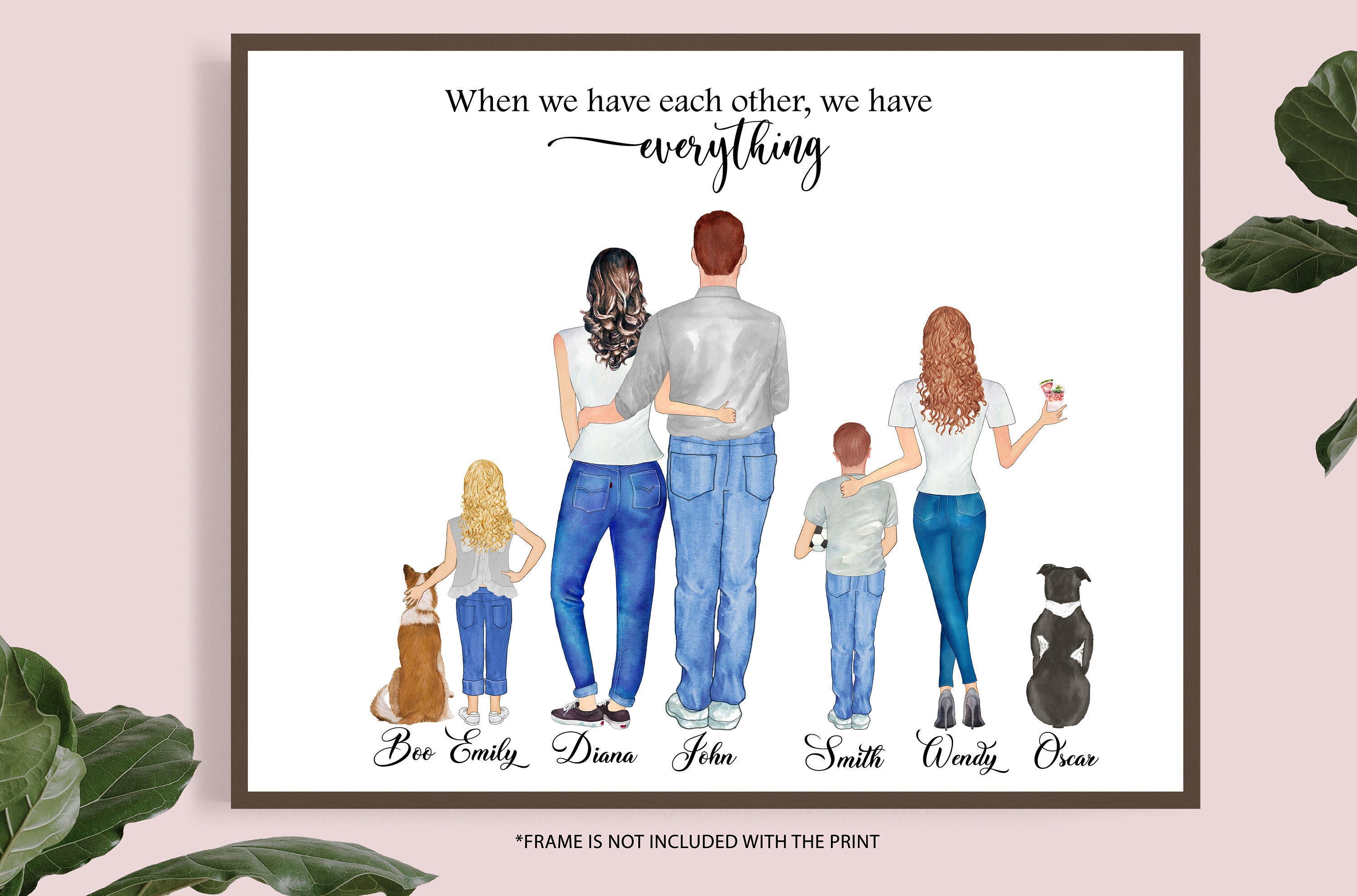Personalised Family PrintCustomisable PrintsGifts for BIG Etsy