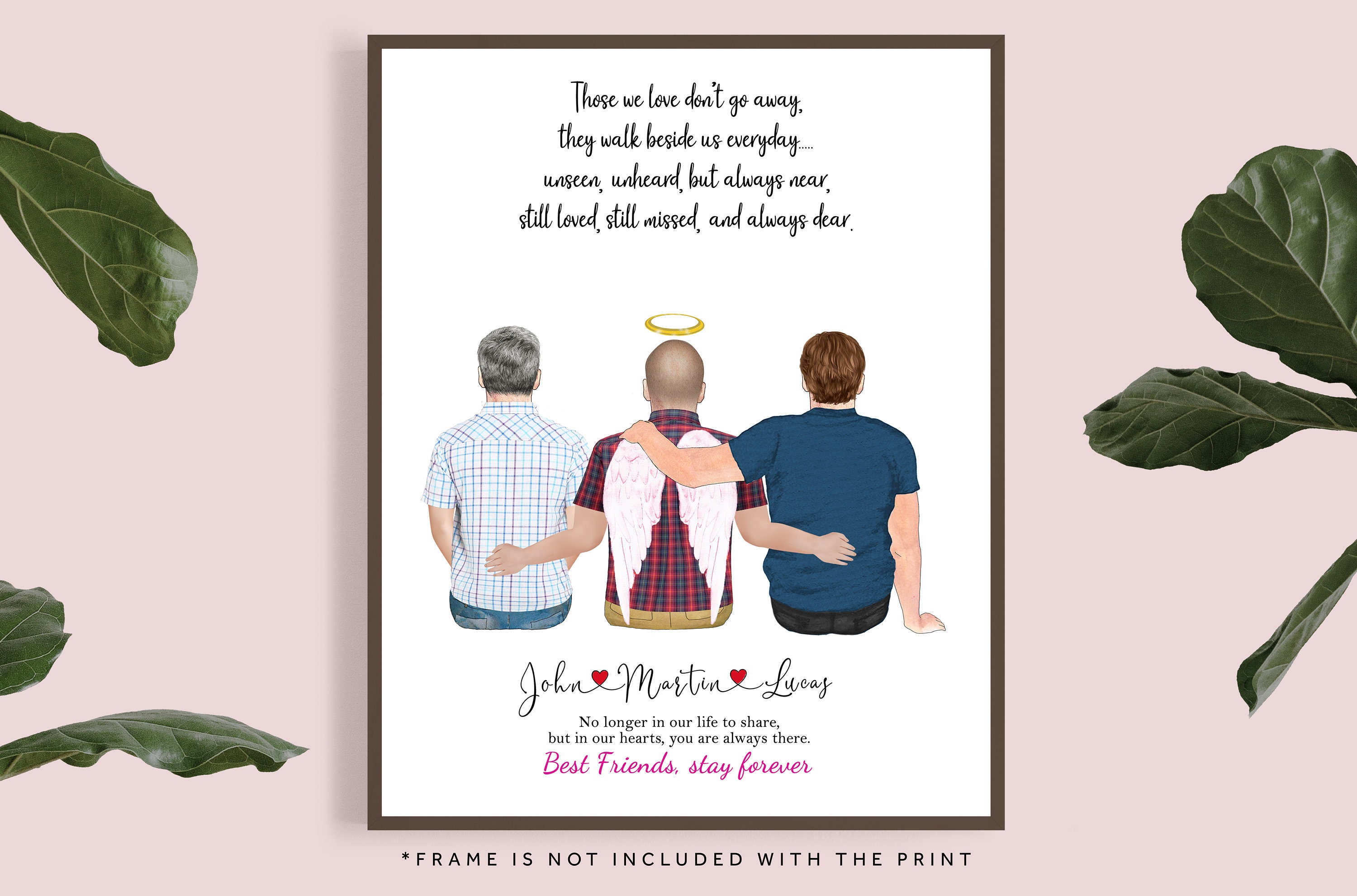 PERSONALIZED FRIEND MEMORIAL Print Friend Memorial Custom Etsy