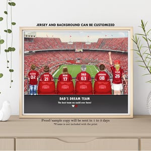 PERSONALISED OHIO STATE Fan Gift-Ohio State Stadium Print-Ohio State Football Family-Custom Ohio State Jersey Portrait-Ohio Buckeyes Fan