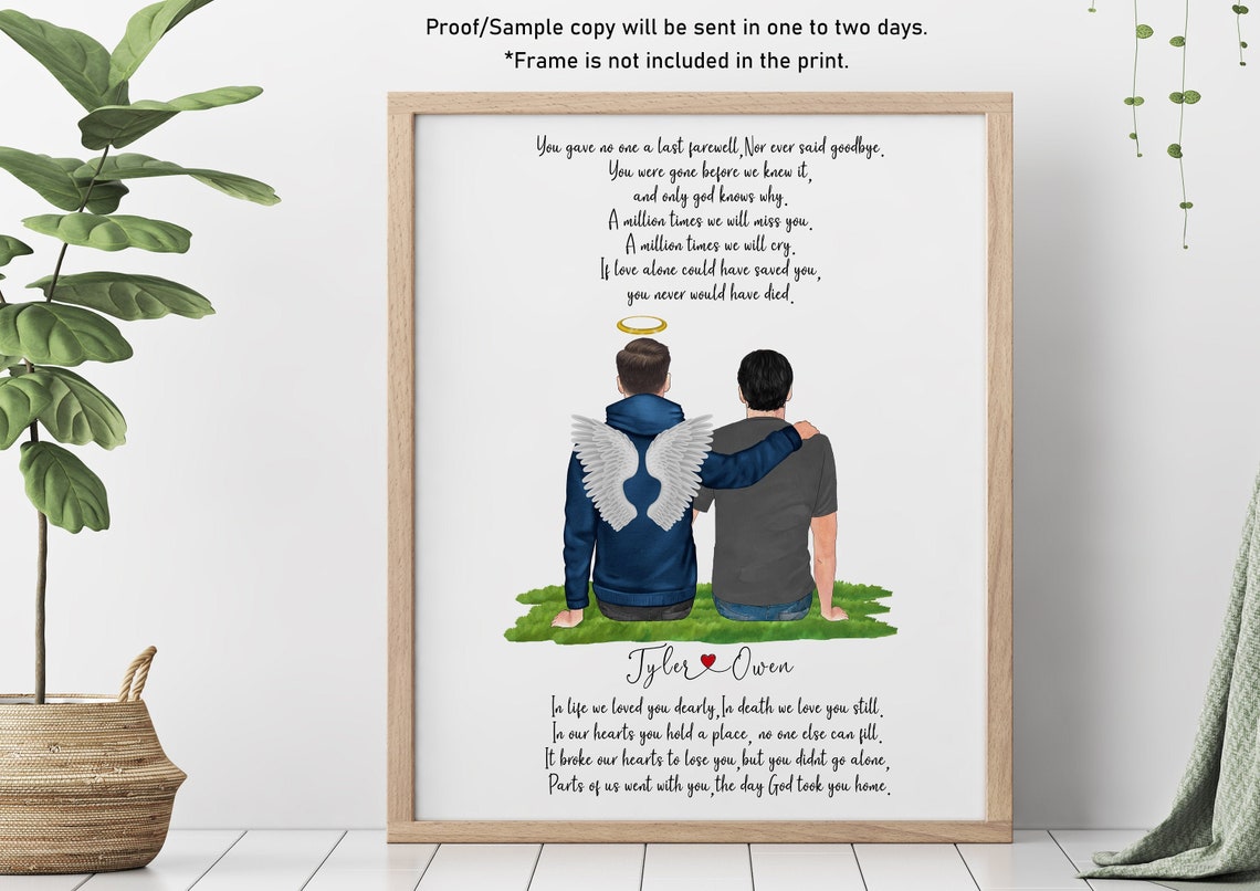 PERSONALIZED FRIEND MEMORIAL Print Best Friend Memorial Quotes Etsy