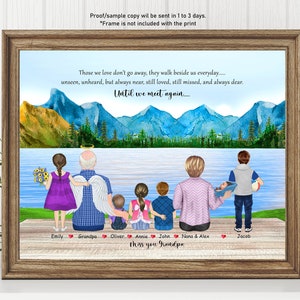 PERSONALISED GRANDDAD PRINT Fathers Day Granddad Memorial Gift Custom Memorial Print Family Memorial Print Bereavement Gift Miss you grandad
