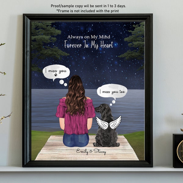 Custom Personalized Dog Mom Canvas  - Best Gift For Dog Lovers - My Mind Still Talks To You - TBZX4U main image 0