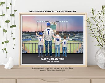 Kansas City Royals Baseball Gift-Gift For KC Royals fan family-Personalized KC Royals Family Print-Custom Kansas City Royals Baseball Jersey