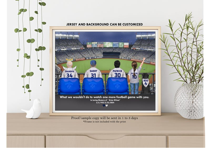Eagle Theme Wall Art-Philadelphia Eagles Fan Gift-Eagles Stadium Print-Custom Eagles Family-Philadelphia Eagles Jersey-Eagle's Memorial Gift image 11