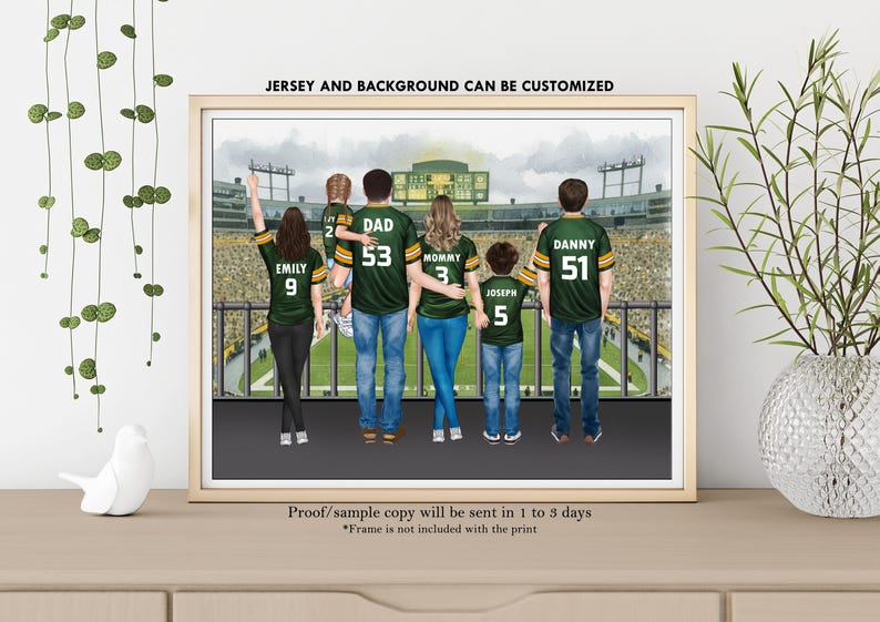 Eagle Theme Wall Art-Philadelphia Eagles Fan Gift-Eagles Stadium Print-Custom Eagles Family-Philadelphia Eagles Jersey-Eagle's Memorial Gift image 10