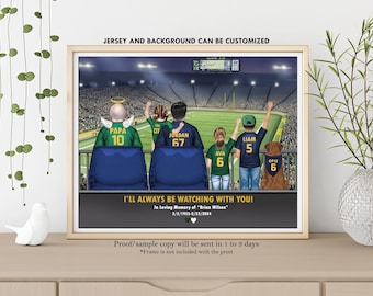 PERSONALISED NOTRE DAME Fighting Irish Fan Gift-Notre Dame Stadium Print-Notre Dame Family-Custom Notre Dame Jersey-Notre Dame Memorial Gift