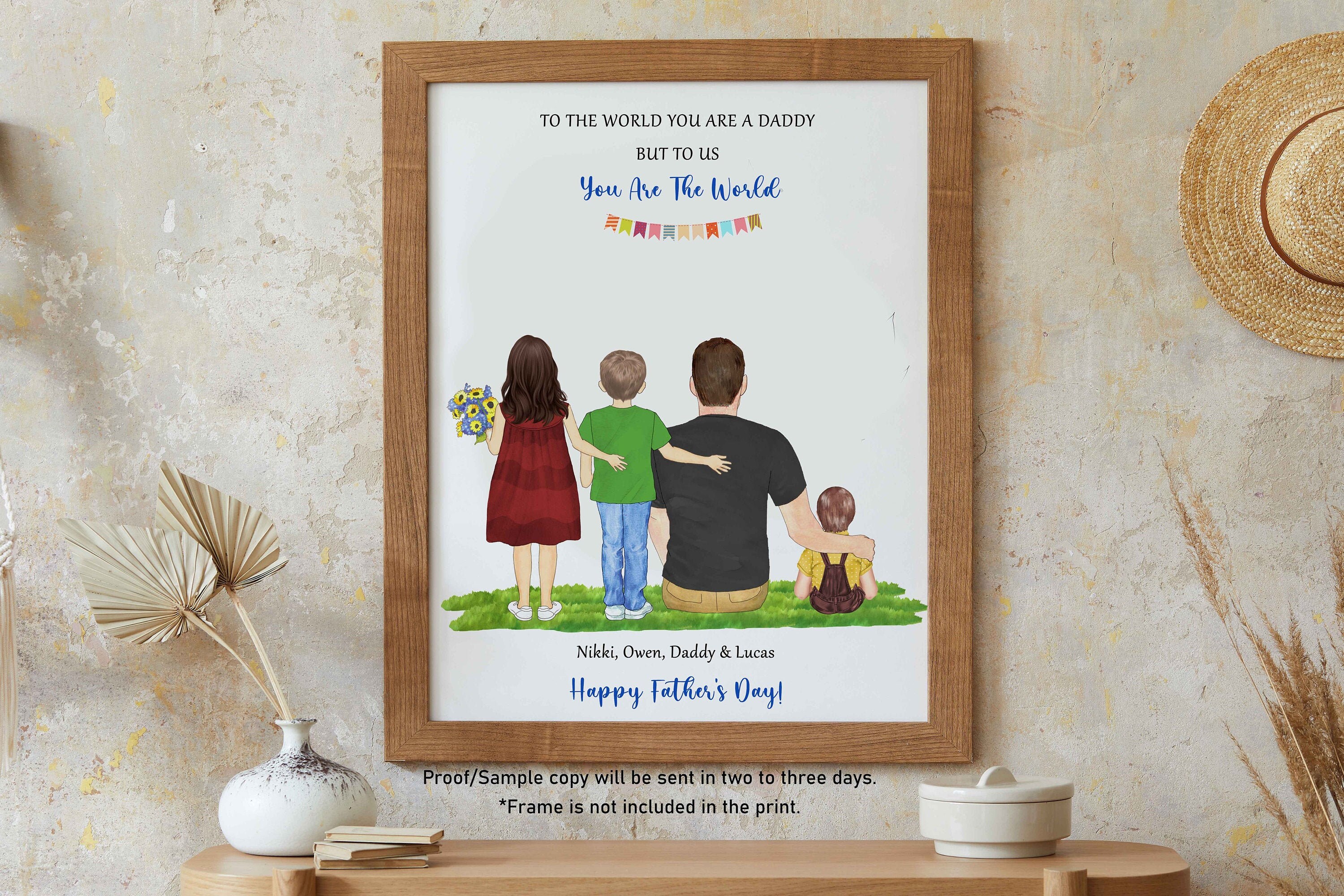 PERSONALIZED FATHERS DAY Gift Fathers Day Family Print Dad and | Etsy
