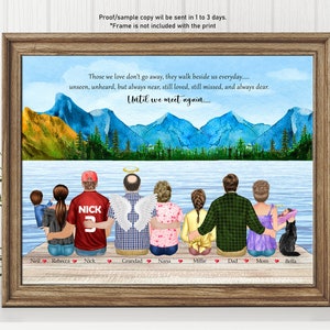 GRANDFATHER IN HEAVEN memorial Frame Personalized Memorial print Missing dad Loss of Grandpa Granddad in heaven Family Loss Bereavement Gift