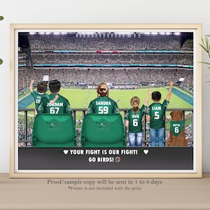 2025 Philadelphia Eagles Super Bowl LIX "BIG EASY"-Philadelphia Eagles Personalized Football Print-Custom Eagles Fan Gift-Fathers Day Gift