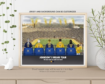 Personalized University of Michigan State Family-Michigan football Family-Michigan Wolverines Décor-U of M State Family-Wolverines Fan Gift
