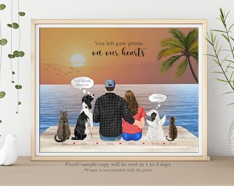 PERSONALIZED DOG MEMORIAL- Dog Fur Family-Dog Lover Gift-Custom Dog Portrait-They Still Talk About You-Digital Print /Poster-Christmas Gift